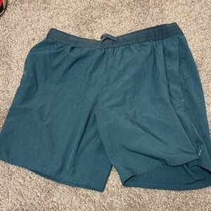 Blue athletic shorts